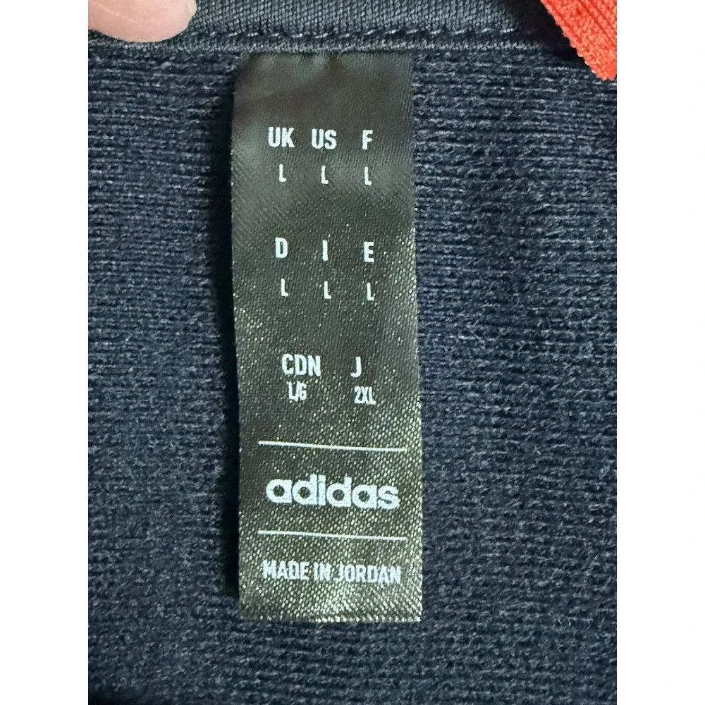 Adidas Essentials Jacket Mens L Blue Orange Colorblock Tricot‎ Track  Athleisure